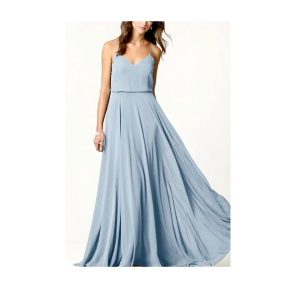 BHLDN Dresses & Skirts - Jenny Yoo BHLDN Inesse Blue Maxi Dress Size 6 Bridemaid Wedding